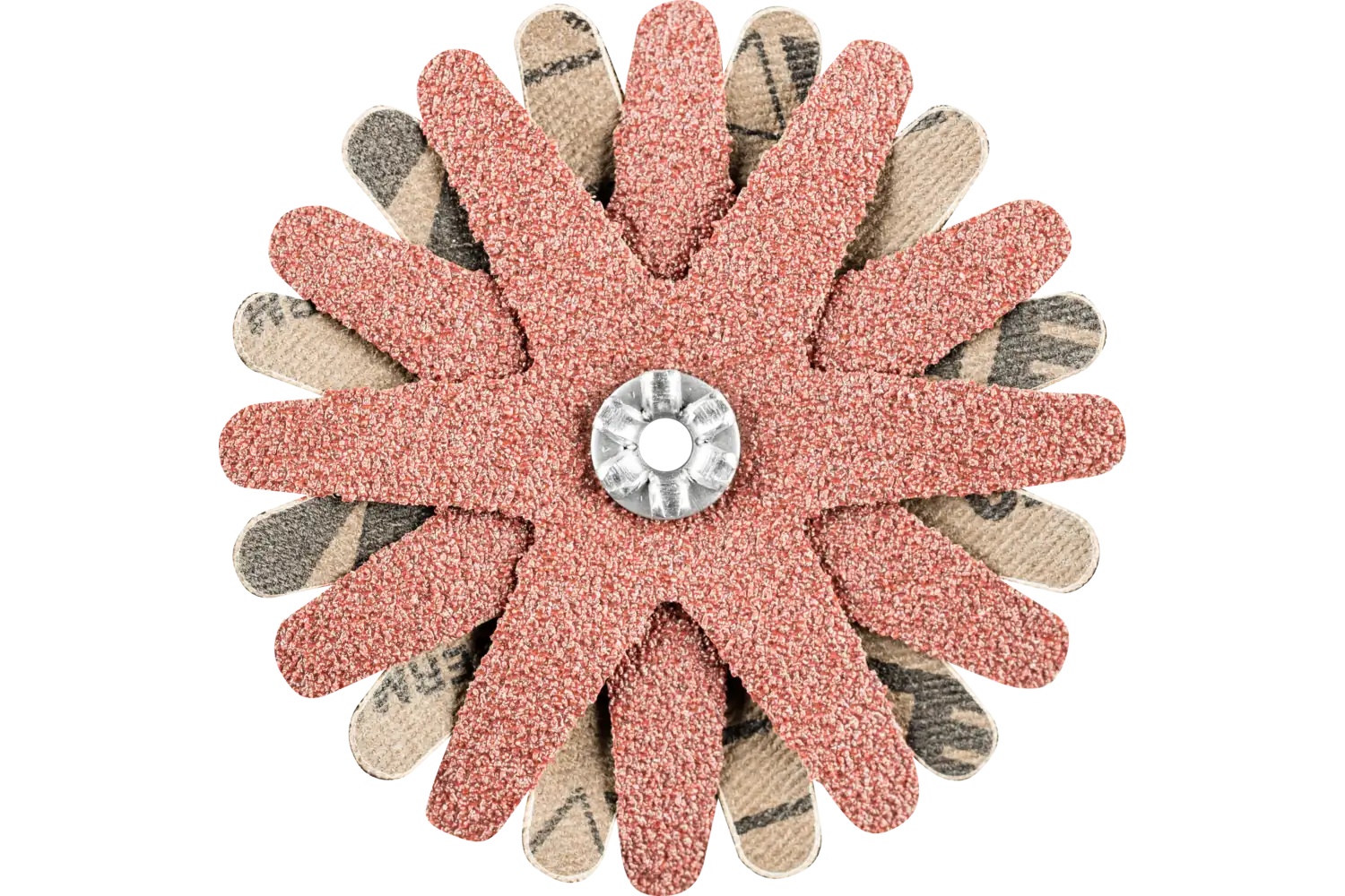 Picture of Pferd Polistar-Tube Abrasive Star, 2-3/4" dia, 4 Layers, 4mm Bore, 60 Grit, Aluminum oxide